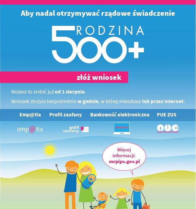 Nowy okres zasiłkowy rządowego programu „Rodzina 500+